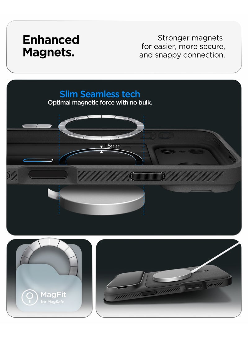 Spigen غطاء حماية Optik Armor MagFit لجهاز iPhone 17 Pro MAX [MagSafe] مع حماية كاميرا مغطاة - أسود - Image 4