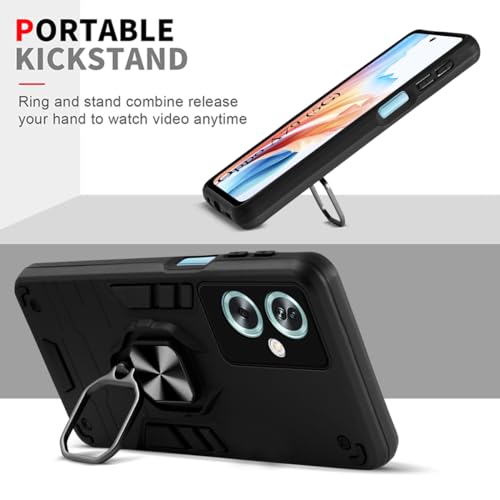 Jkobi Back Cover Case for Oppo A79 5G (Shockproof Polycarbonate Dual Layer Hybrid Armor | Robust Black) - Image 3