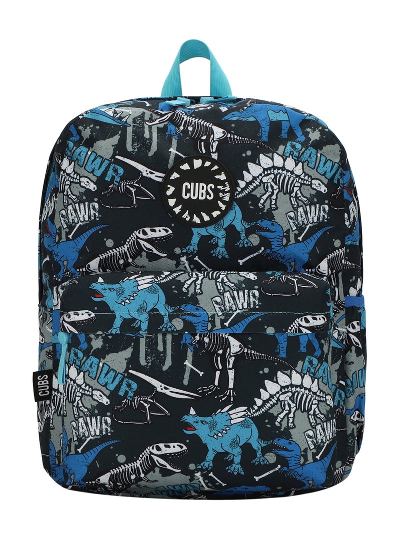 CUBS Dinosaur Print Waterproof Kids 28L Backpack with zip closure Ideal for 6-12 years age group, Compatible with 15" Laptop - Image 1