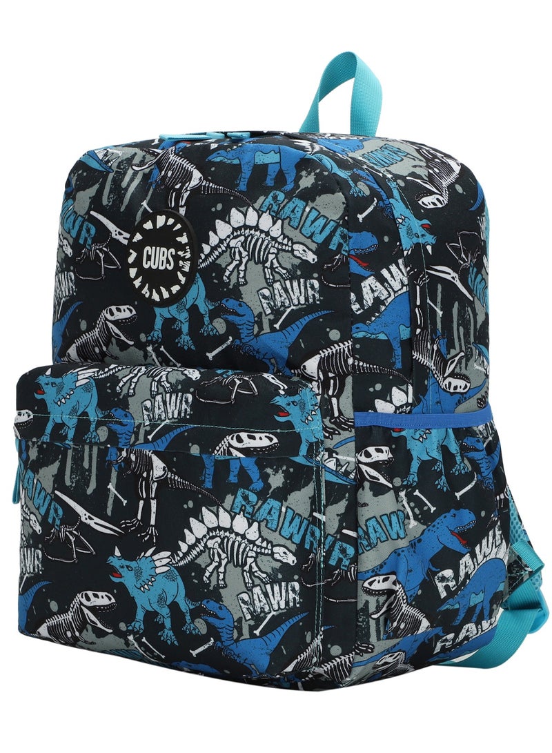 CUBS Dinosaur Print Waterproof Kids 28L Backpack with zip closure Ideal for 6-12 years age group, Compatible with 15" Laptop - Image 2
