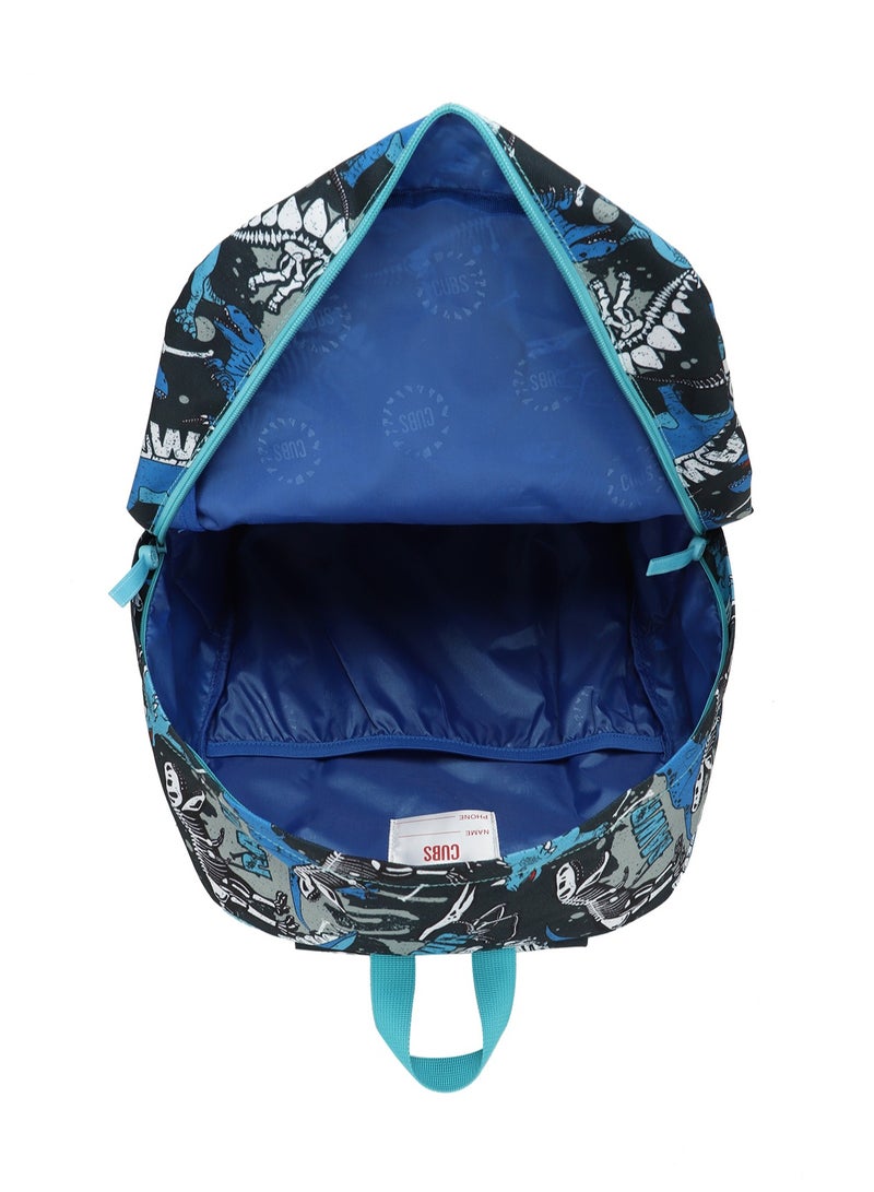 CUBS Dinosaur Print Waterproof Kids 28L Backpack with zip closure Ideal for 6-12 years age group, Compatible with 15" Laptop - Image 4
