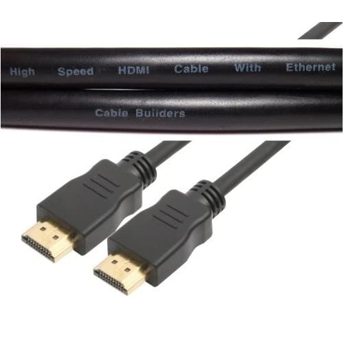 Cable Builders Short HDMI Cable [2-Pack], UHD Ultra High Speed HDMI 2.0 with Ethernet, 4K@30/50/60Hz, 1080P/2160P, 18GBps, 3D, Audio Return, Molded (2FT (2-Pack) - Image 3