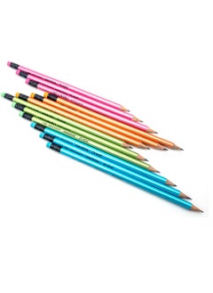 DOMS 12-Piece Wizdom Eraser Tipped Pencil With Sharpener Gripper and Ruler Set  - Image 2