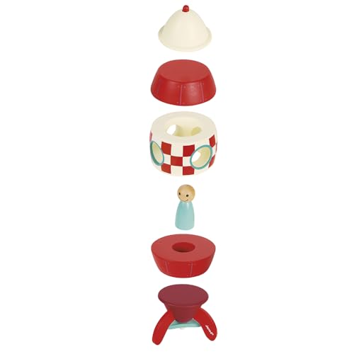 Janod Small Wood Magnetic Rocket Kit – 2 in 1 Game - Ages 2-6 - J05207 - Image 2