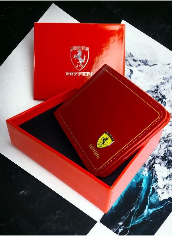 فيراري - محفظة Ferrari ثنائية الطية للرجال - احتضن روح السرعة - Image 1