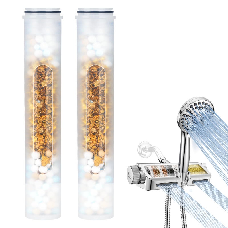 MakeFit Shower Head Filter Replacement Cartridge for MakeFit Filtered Shower Head with Handheld ComboSSJ731SW9730 2PACK