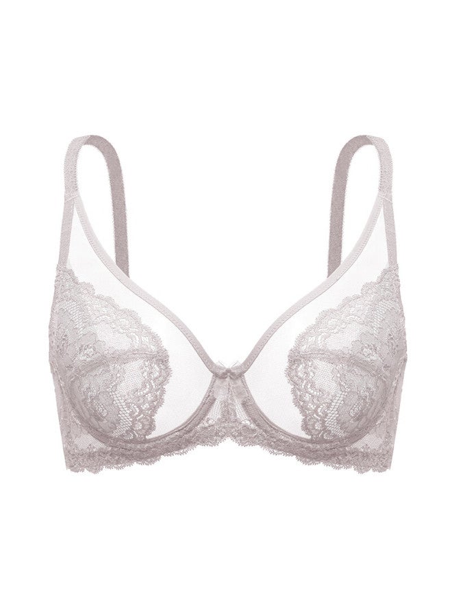 Hsia "enchanting Love" Full Coverage Lace Bra For Women, Skin Purple - Plus Size 80e - Image 2