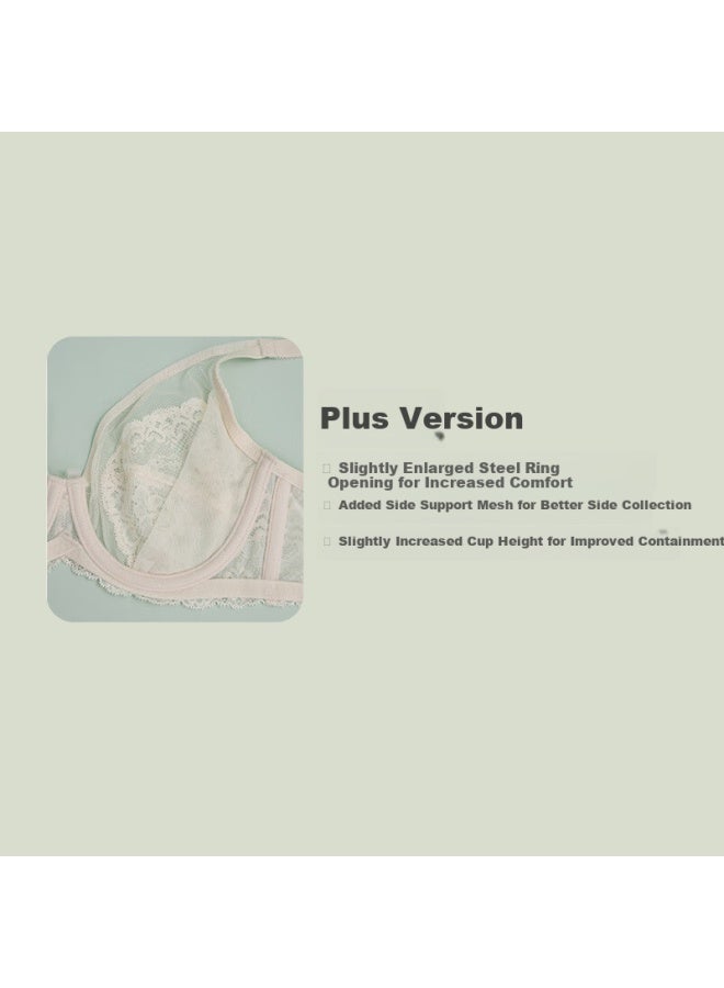 Hsia "enchanting Love" Full Coverage Lace Bra For Women, Skin Purple - Plus Size 80e - Image 1