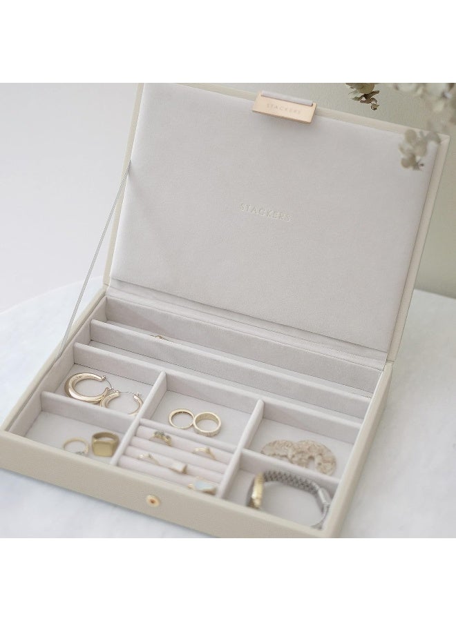 Stackers Classic Jewellery Box with Lid Oatmeal - Image 3