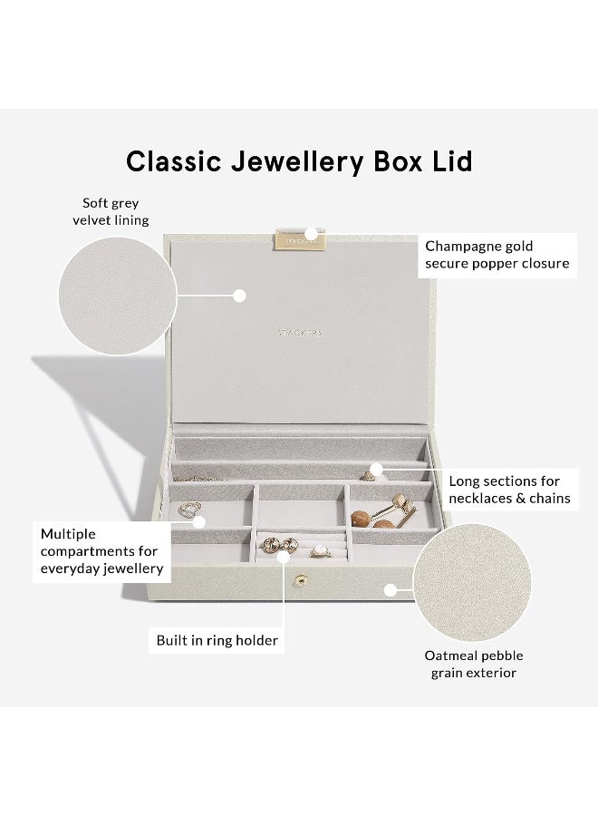 Stackers Classic Jewellery Box with Lid Oatmeal - Image 5