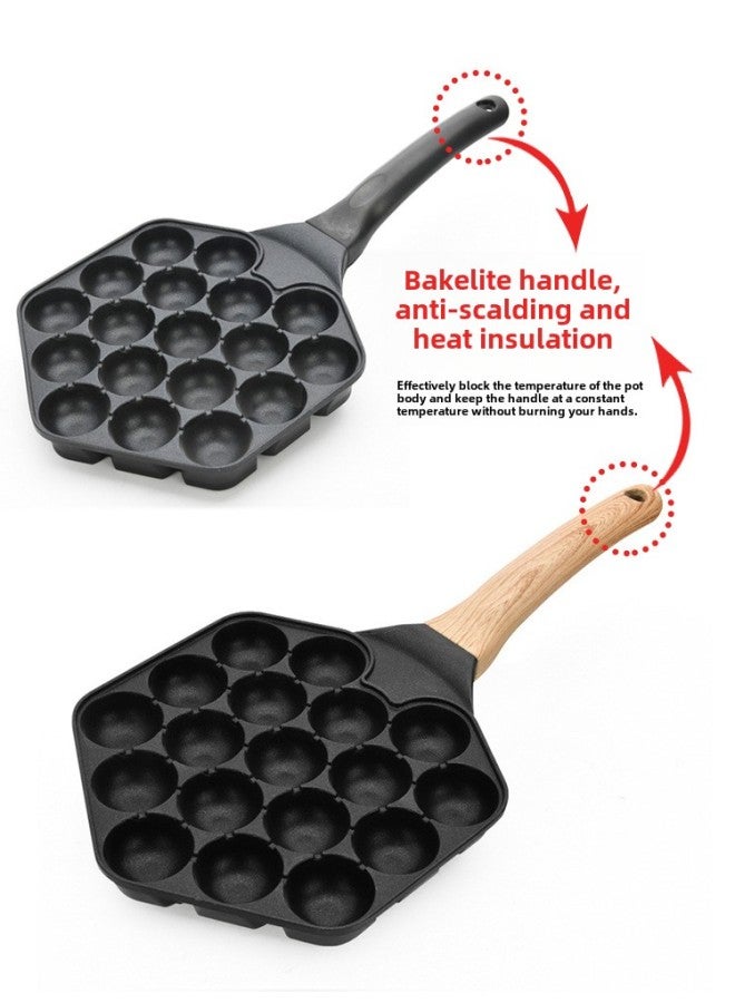 Net Red Burst Egg Mould 18 Holes Small Hamburger Non-stick Pan Octopus Balls Machine Household Stall Special Tools-Specification:Internet Celebrity 18-hole Open Flame Gas Induction Cooker Universal Model - Image 3