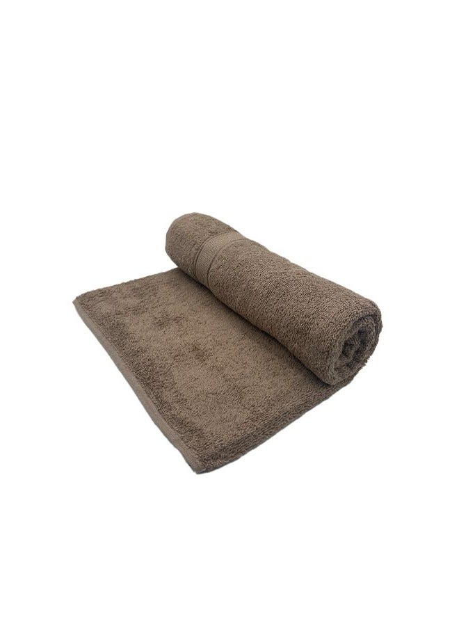 BYFT Daffodil (Dark Beige) Premium Bath Towel (70x140 Cm-Set of 1) 100% Cotton, Highly Absorbent and Quick dry, Hotel and Spa Quality Bath linen with Stripe Diamond Dobby-500 Gsm  - Image 4