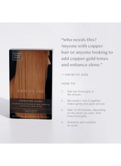 Kristin Ess Kristin Ess Signature Hair Gloss - Semi Permanent Hair Dye - Copper Penny: Medium Copper Gold  - Image 3