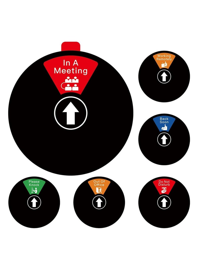 CMGTYYD Office Privacy Sign,Magnetic Door Sign,Do Not Disturb/Please Knock/Out of Office/In A Meeting/Back Soon/Working Remotely for Conference Room Any Room That Needs Privacy- Black - Image 1