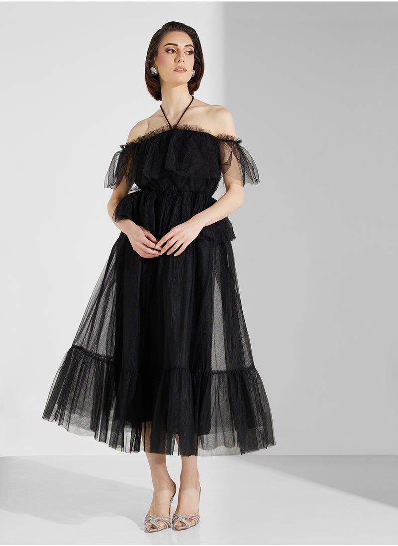 True Decadence - Ruffled Maxi Dress - Image 1