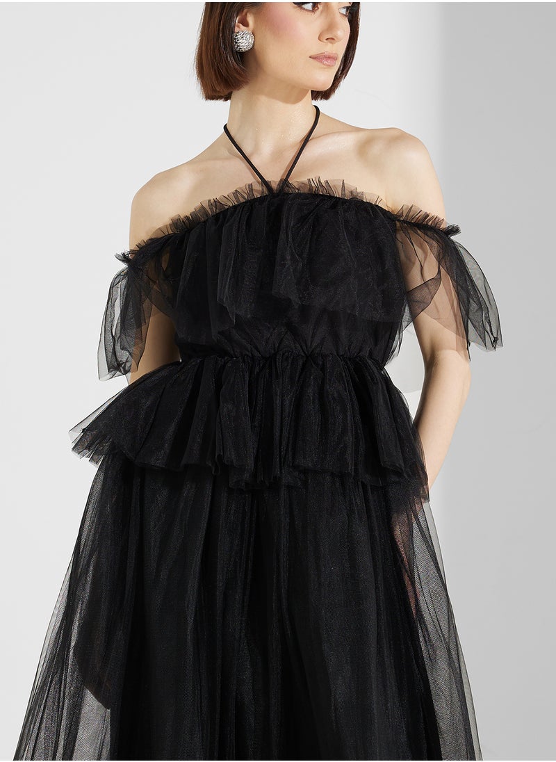 True Decadence - Ruffled Maxi Dress - Image 1