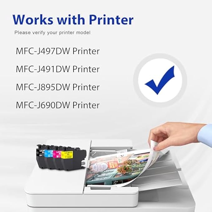 LC3013 XL INK CARTRIDGES HIGH YIELD COMPATIBLE FOR BROTHER LC3013 INK FOR MFC-J491DW MFC-J497DW MFC-J690DW MFC-J895DW PRINTER - BK/C/M/Y - Image 3