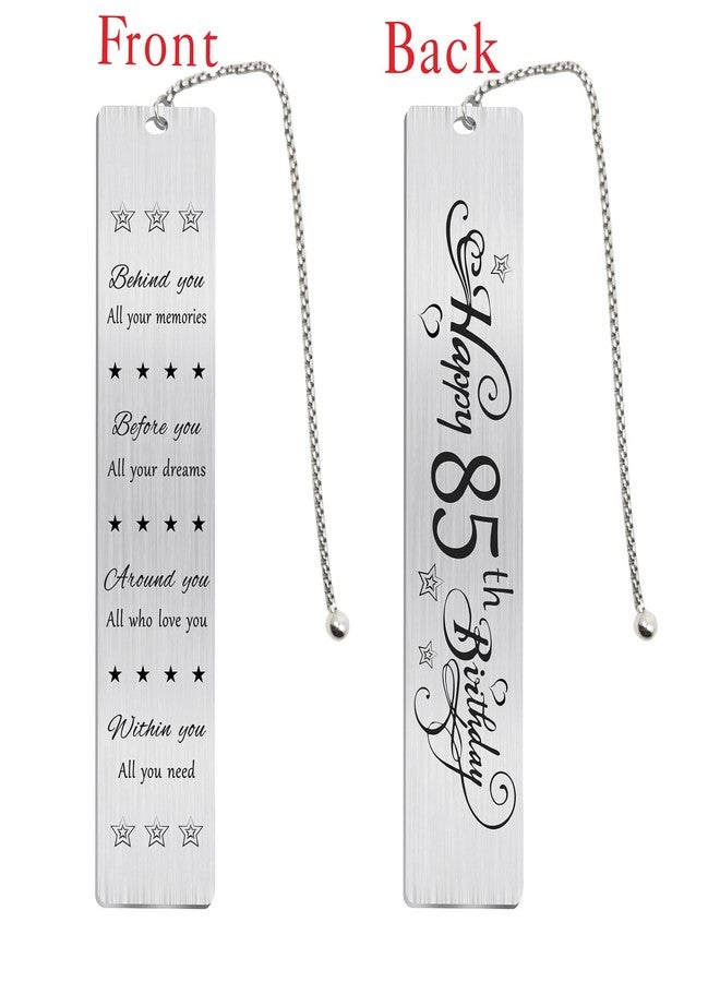 Jzxwan Happy 85th Birthday Gifts for Women Men, 85 Year Old Birthday Bookmark Gift for Her Him, 85 Bday Presents Decorations - Image 2