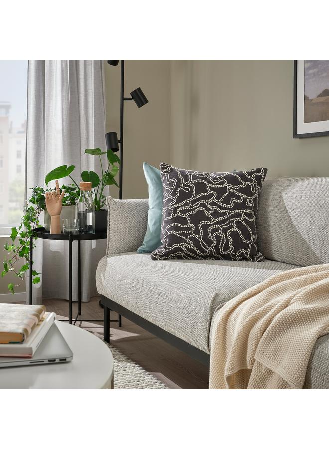 Zaboon Cushion cover, anthracite/off-white, 50x50 cm - Image 4