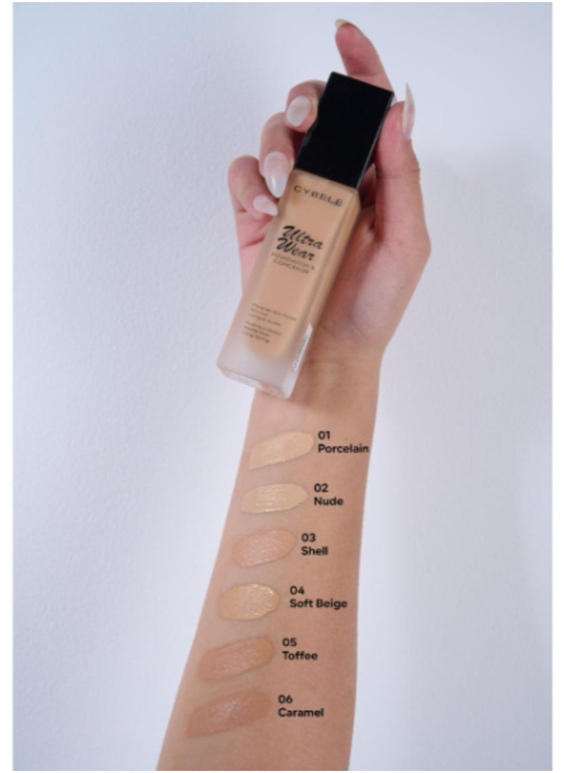 CYBELE - Cybele Ultra Wear Foundation & Concealer 03 Shell - Image 1