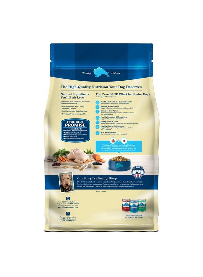 Blue Buffalo Life Protection Formula Senior Dry Dog Food, Supports Joint Health and Mobility, Made with Natural Ingredients, Chicken & Brown Rice Recipe, 5-lb. Bag - Image 2