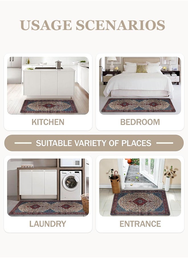 Generic 2 PCS Kitchen Floor Mats Rugs Set, Cushion Floor Carpet, Waterproof, Oil Resistant and Anti-Fatigue PU Standing Mat for Kitchen, Floor, Office, Sink, Laundry 45*75CM+45*120CM  - Image 5