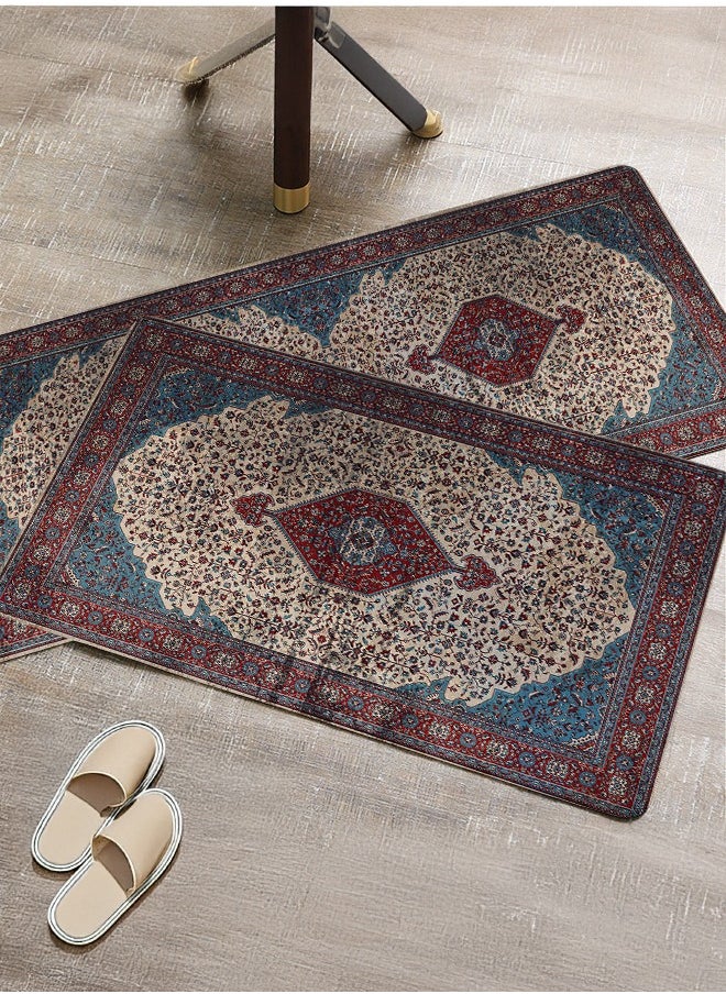 Generic 2 PCS Kitchen Floor Mats Rugs Set, Cushion Floor Carpet, Waterproof, Oil Resistant and Anti-Fatigue PU Standing Mat for Kitchen, Floor, Office, Sink, Laundry 45*75CM+45*120CM  - Image 2