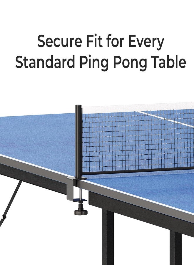 GLORY MEDAL HANGERS Adjustable Table Tennis Net with Holder - Portable Ping Pong Table Tennis Post for Indoor & Outdoor Tables, Fits Any Standard Table, Durable Mesh Net for Home, Office & Recreational Play - Image 2