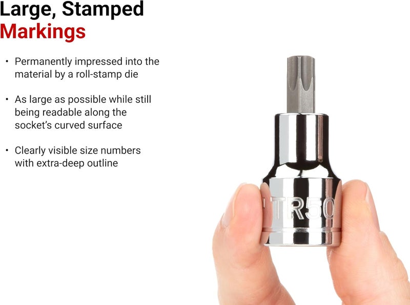 Tekton 3/8 Inch Drive x TR30 Tamper-Resistant Torx Bit Socket | SHB17230 - Image 3