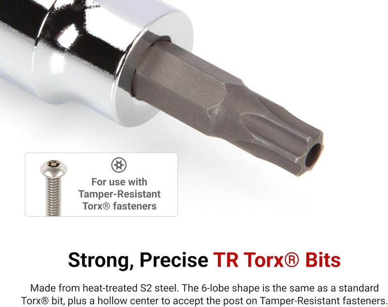 Tekton 3/8 Inch Drive x TR30 Tamper-Resistant Torx Bit Socket | SHB17230 - Image 2