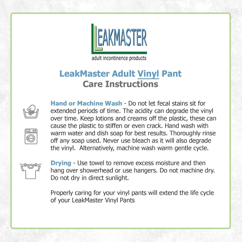 Leakmaster Deluxe Heavy Duty Adult Pullon Plastic Pants Features Premium Quality Extra Thick 7 Mil Vinyl Enclosed Elastic Extended Waist and Roomy Fit XLarge Fits 4248 in - Image 4