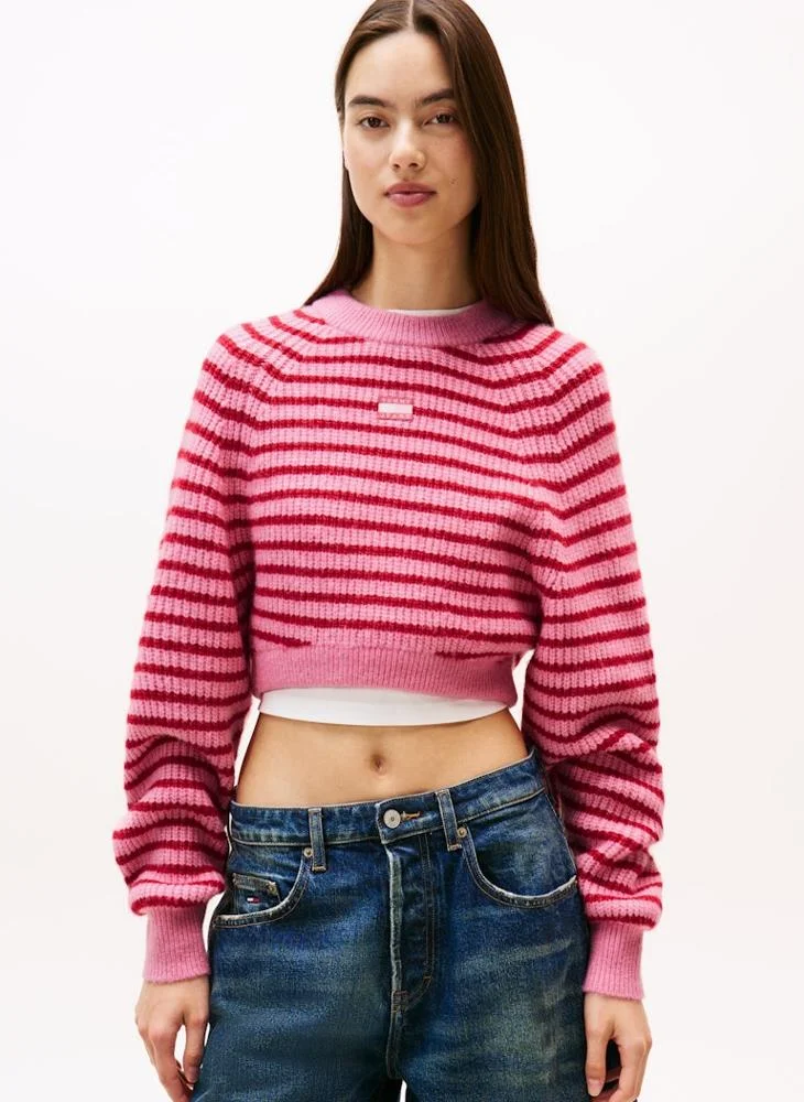 Crop Crew Neck Sweater