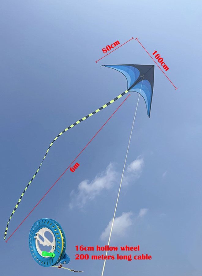 ZCM-HAPPY Kite for Outdoor Games and Activities Single Line Kite with Flying Tool Reel 6m Long Tail - Image 2