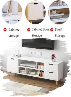 fashionhome Upgraded Modern Simple Storage Shelves and TV Cabinet Combination Set Table For Home Living Room Furniture 140 x 30 x 38 cm  - Image 5