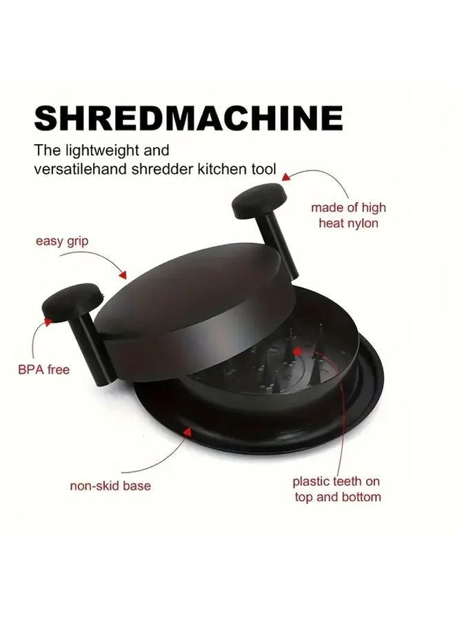 Red Chicken Shredder Tool With Handle Non Slip Base Manual Kitchen Gadget For Beef Chicken - Image 2