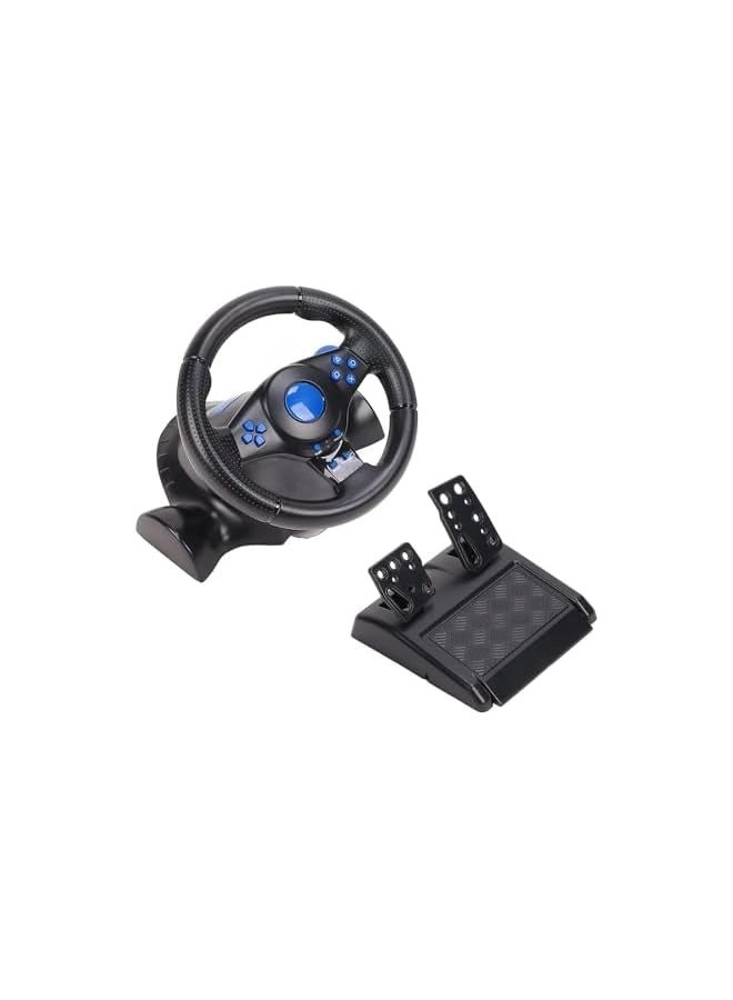 بروماس عجلة قيادة للألعاب، عجلة سباق مع دواسات ومحول، عجلة قيادة 180 درجة، نينتندو سويتش، إكس بوكس ​​ون (أسود) - Image 1