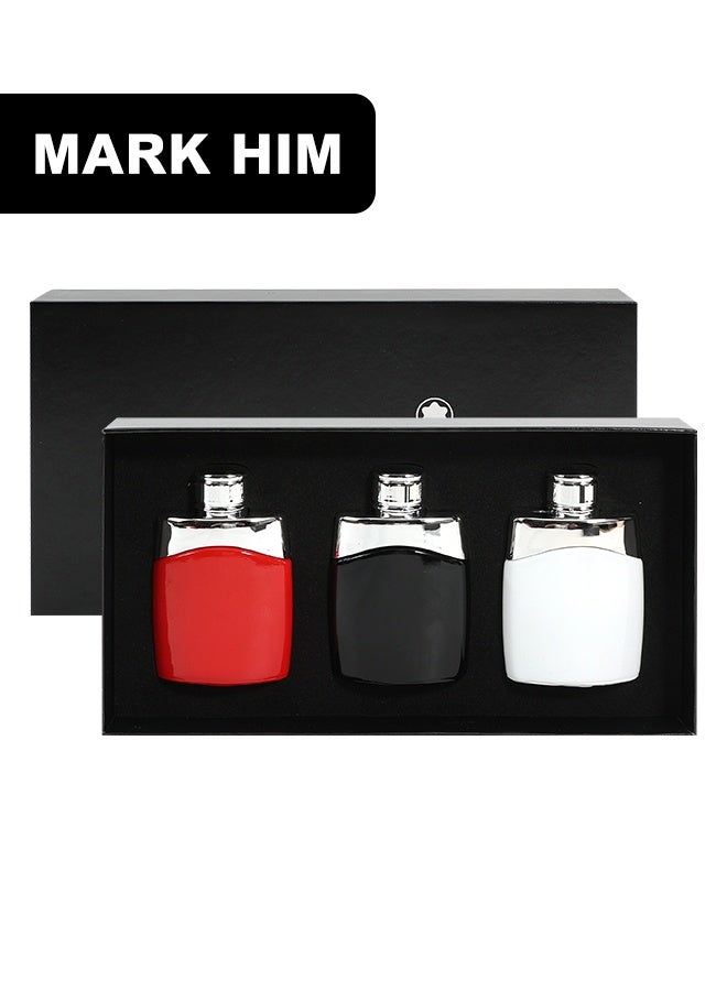 MARK HIM 3-Piece Men’s Perfume Gift Set, Long-Lasting Eau de Parfum Trio, Classic Scent Eau de Toilette, Elegant Fragrance Kit for Men - Image 1