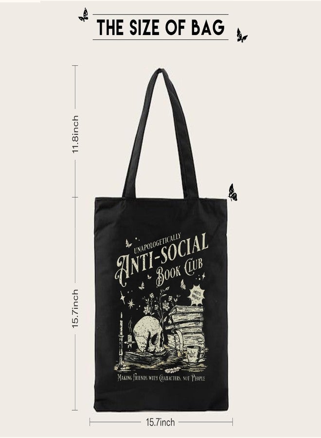 Kimoli Book Lovers Gifts Cute Book Club Gifts Canvas Tote Bag for Women Reading Lovers Accessories Shopping Bag for Readers, Bookish, Author - Image 5