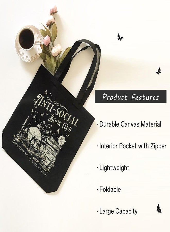 Kimoli Book Lovers Gifts Cute Book Club Gifts Canvas Tote Bag for Women Reading Lovers Accessories Shopping Bag for Readers, Bookish, Author - Image 4