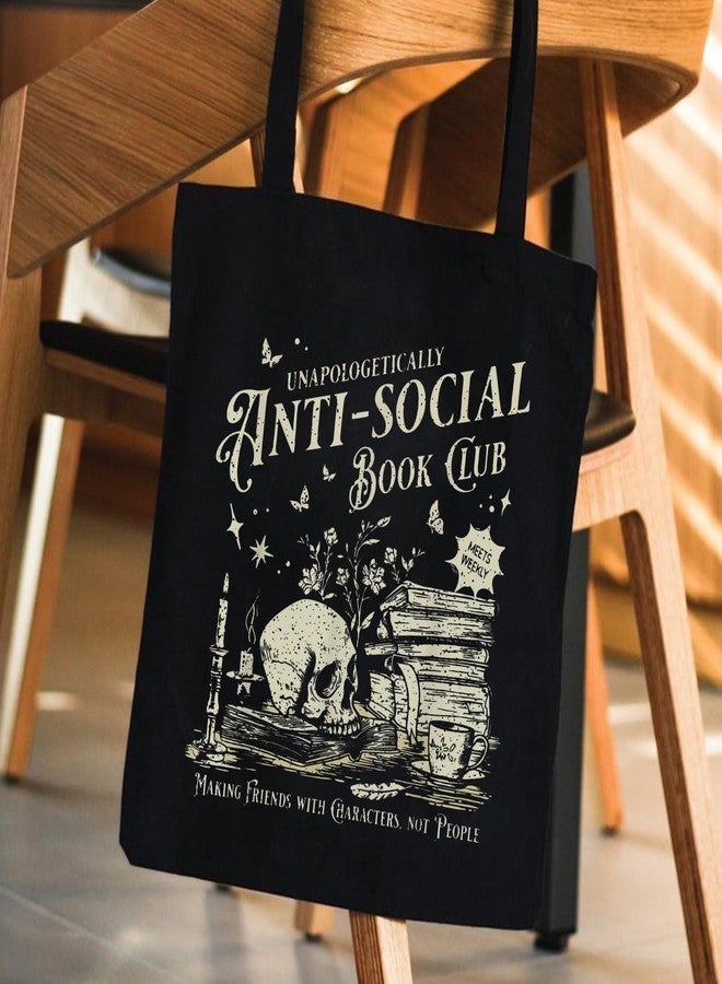 Kimoli Book Lovers Gifts Cute Book Club Gifts Canvas Tote Bag for Women Reading Lovers Accessories Shopping Bag for Readers, Bookish, Author - Image 3