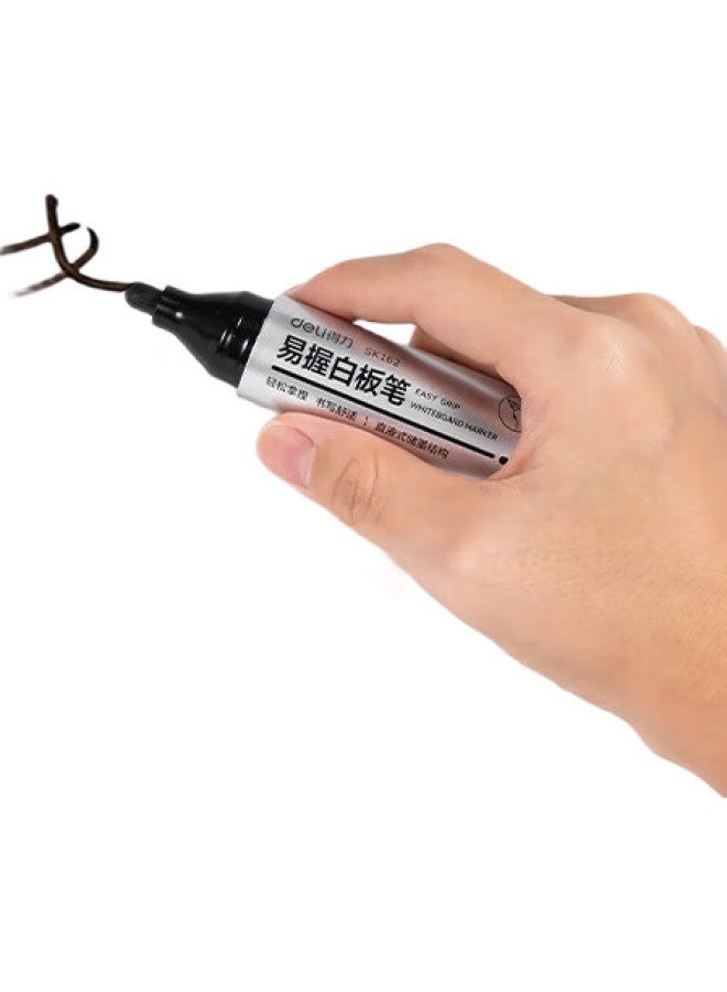 Deli Thick-Head Erasable Fat Whiteboard Markers, Smooth Writing, Wear-Resistant And Durable, Office Supplies For Meetings, Teachers, Training And Teaching, Black, 8Pcs/Box Sk162 - Image 3