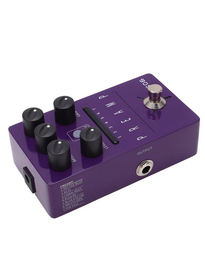 Thoraya Guitar Effect Pedal Metal Purple 1/4in Interface Parameters Savable Single Effect Pedal DC 9V  - Image 1