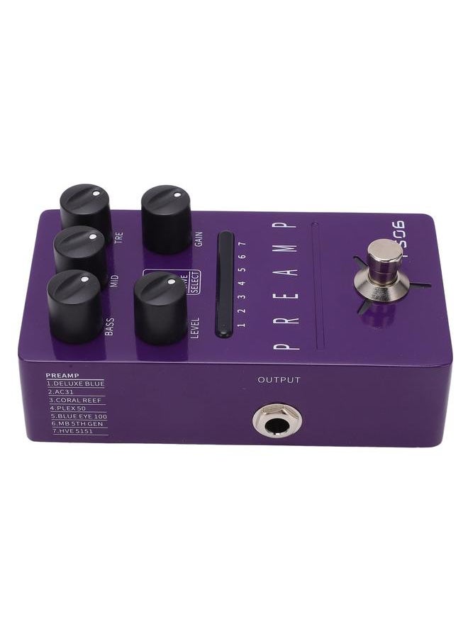 Thoraya Guitar Effect Pedal Metal Purple 1/4in Interface Parameters Savable Single Effect Pedal DC 9V  - Image 2