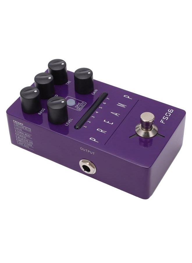 Thoraya Guitar Effect Pedal Metal Purple 1/4in Interface Parameters Savable Single Effect Pedal DC 9V  - Image 3