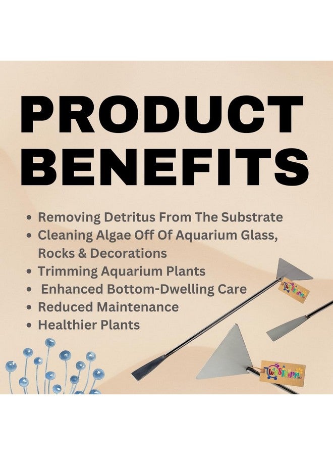 ويستيرن إرا مكشطة الطحالب ثنائية الجوانب من الفولاذ هي مكشطة طحالب ممتازة من الفولاذ المقاوم للصدأ مصممة لتنظيف زجاج حوض السمك بأقصى قدر من الكفاءة. تتميز بتصميمها المبتكر 2 في 1. - Image 2