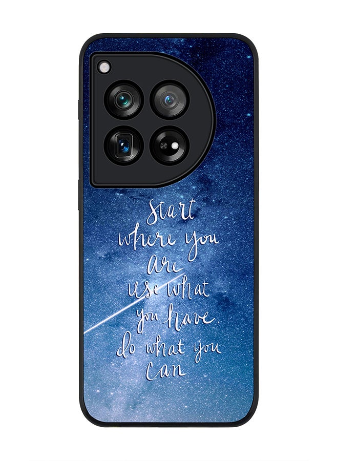 Stylizedd Rugged Black Edge Case for OnePlus 12, Slim fit Soft Case Flexible Rubber Edges Anti Drop TPU Gel Thin Cover -  Start, Use, Do - Image 1