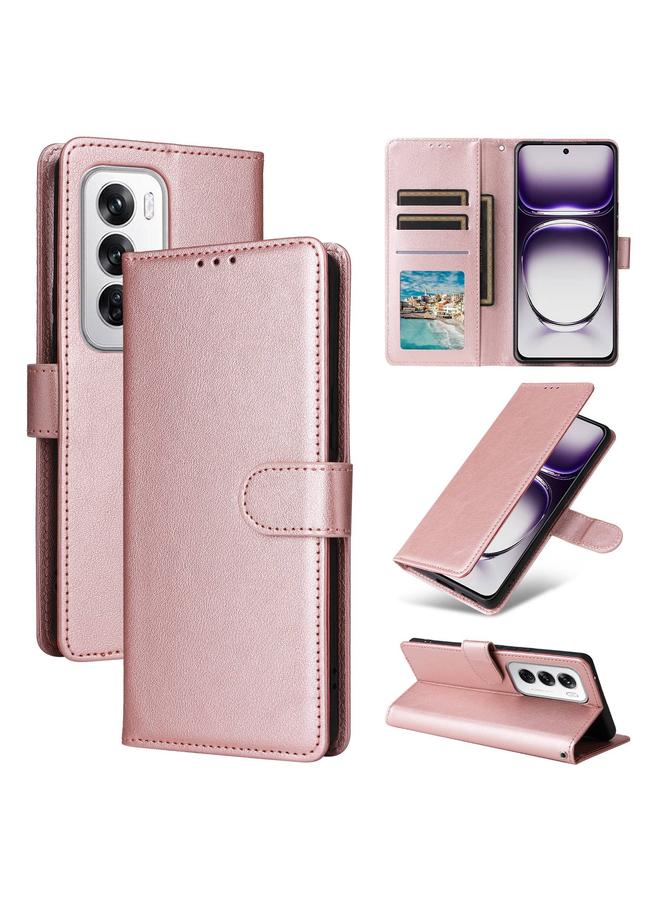 The Bros Case For OPPO Reno12 Pro 5G Global 3-Card Slots Multifunctional Leather Phone Case