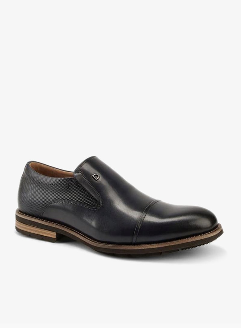 DUCHINI Men'S Leather Solid Slip-On Loafers - Image 3