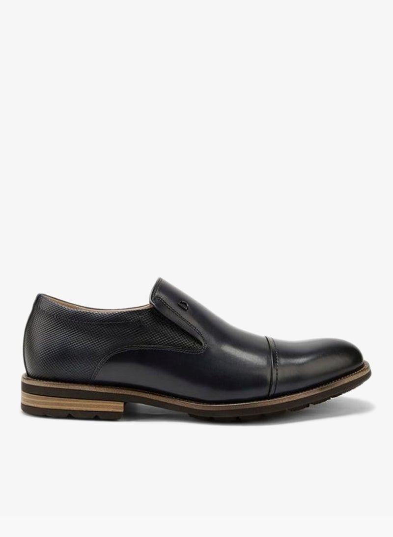 DUCHINI Men'S Leather Solid Slip-On Loafers - Image 2