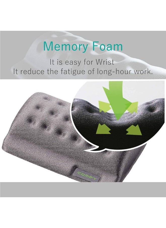 Mouse  Wrist Rest Pad for Easy Typing Pain Relief Keyboard Wrist Rest Memory Foam Wrist Rest for Office/Gaming/Computer/Laptop/Mouse Wrist Rest Pad Support Gaming (grey), One Size